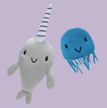 Narwhal and Jelly FInger Puppet