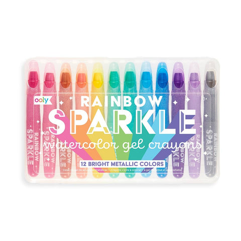 Rainbow Sparkle Metallic Watercolor Gel Crayons | OOLY