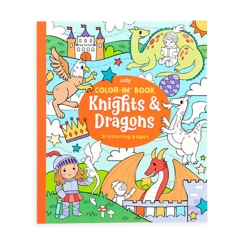 Knights & Dragons Color-in' Book | OOLY